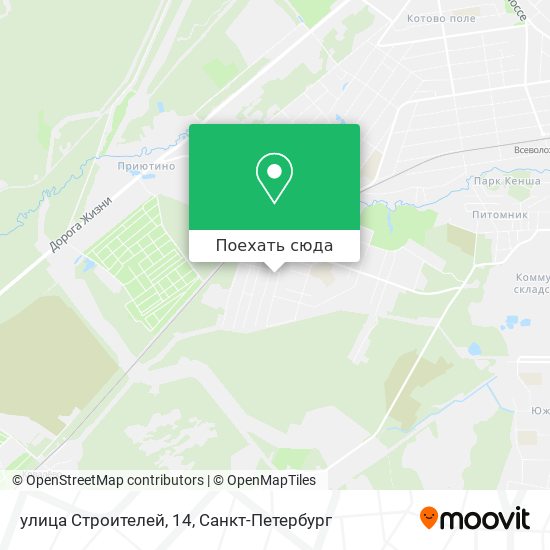 Карта улица Строителей, 14