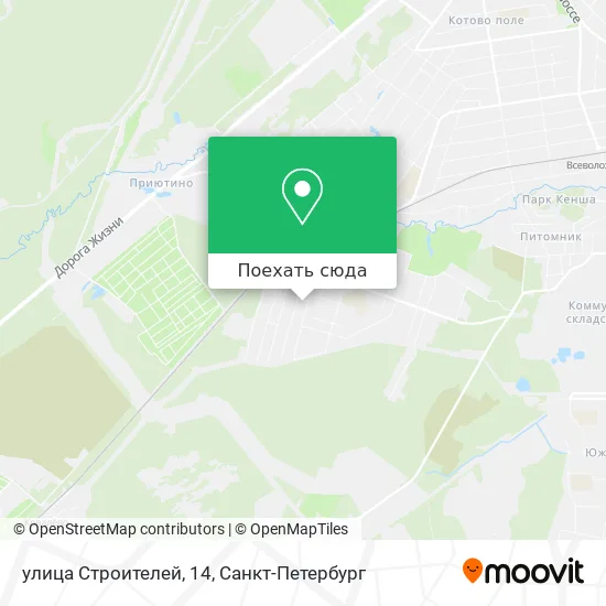 Карта улица Строителей, 14