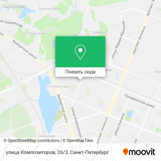 Карта улица Композиторов, 26/3