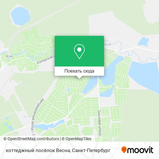 Карта коттеджный посёлок Весна