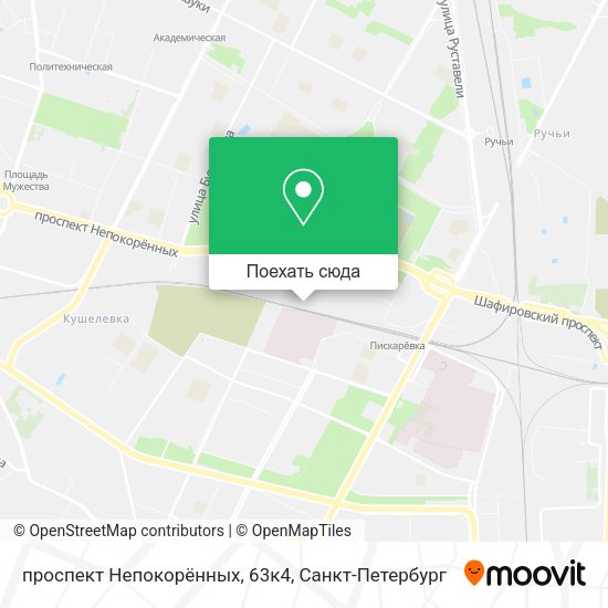 Карта проспект Непокорённых, 63к4