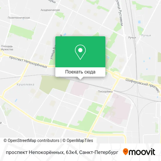 Карта проспект Непокорённых, 63к4