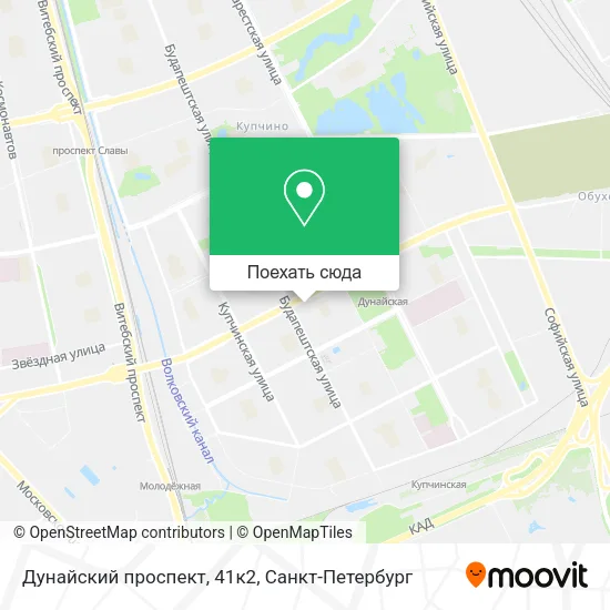 Карта Дунайский проспект, 41к2