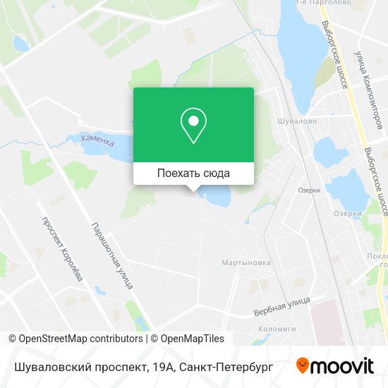 Карта Шуваловский проспект, 19А