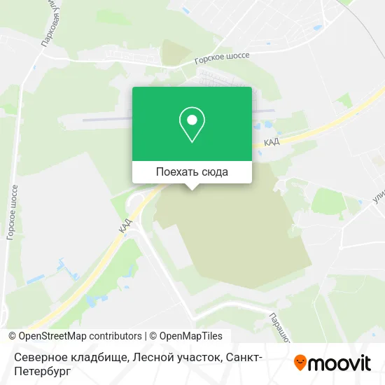 Карта Северное кладбище, Лесной участок