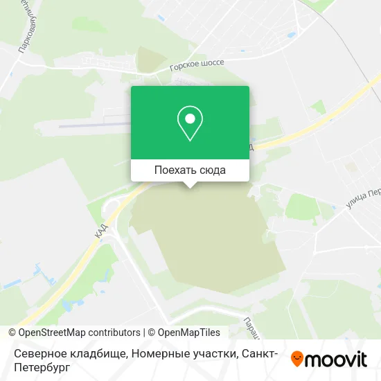 Карта Северное кладбище, Номерные участки