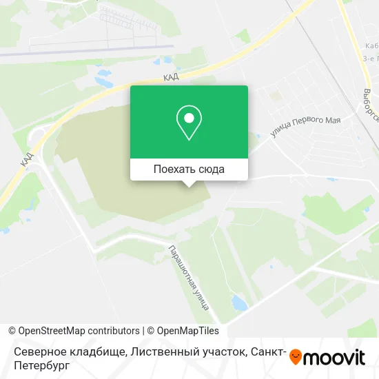 Карта Северное кладбище, Лиственный участок