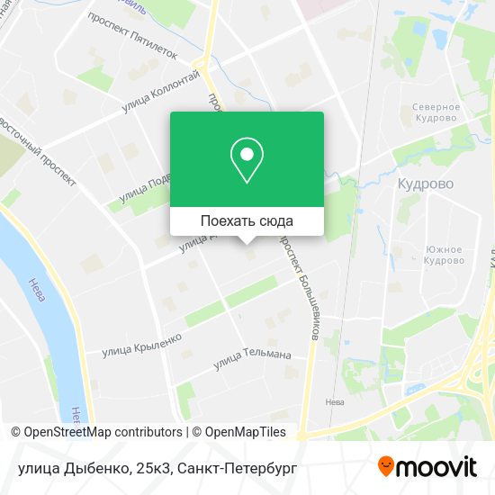 Карта улица Дыбенко, 25к3