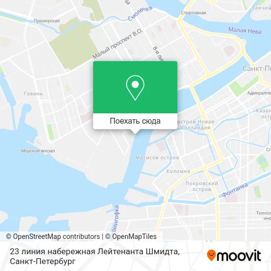 Карта 23 линия набережная Лейтенанта Шмидта