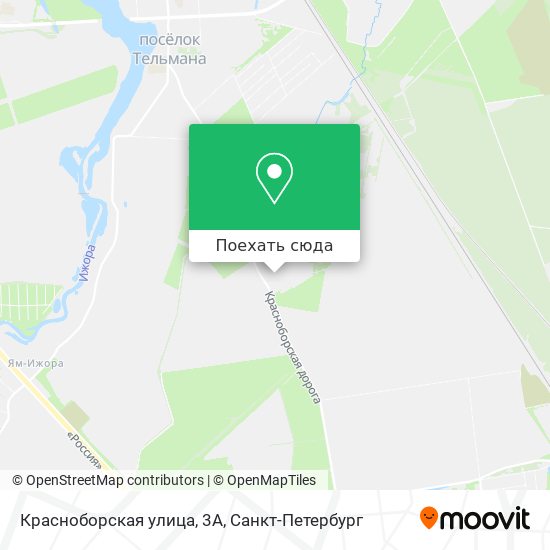 Карта Красноборская улица, 3А