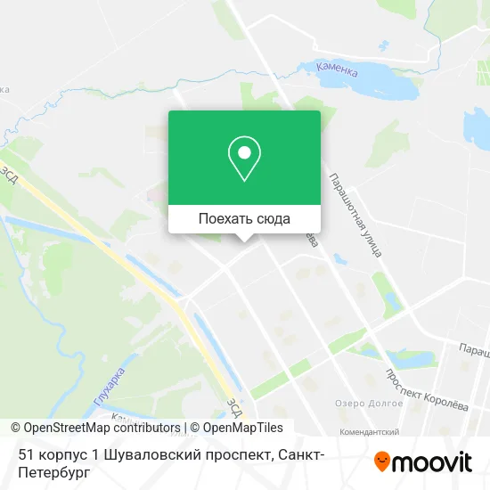Карта 51 корпус 1 Шуваловский проспект