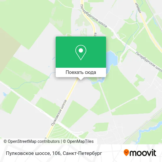 Карта Пулковское шоссе, 106