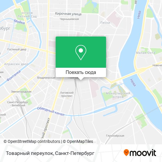 Карта Товарный переулок