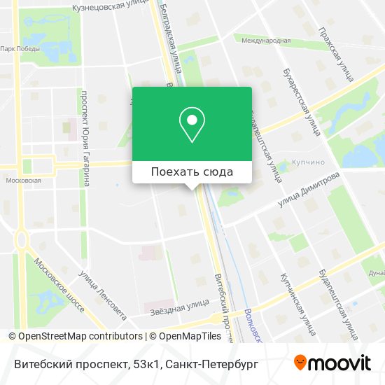 Карта Витебский проспект, 53к1