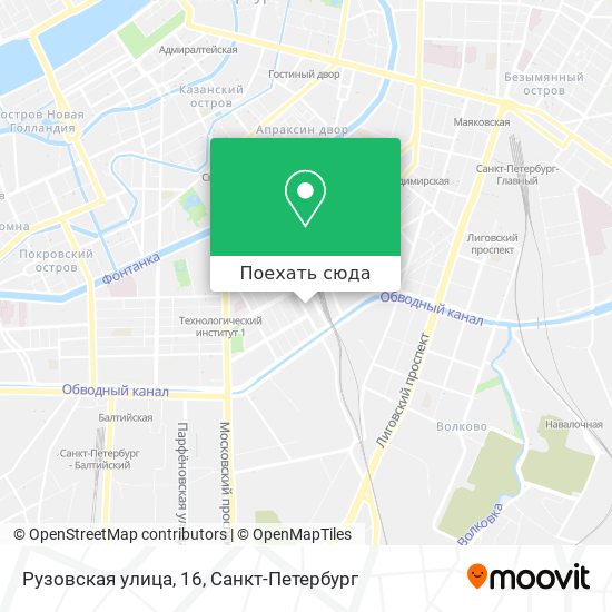 Карта Рузовская улица, 16