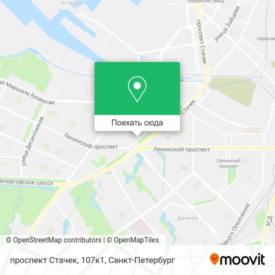 Карта проспект Стачек, 107к1