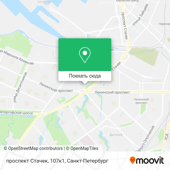 Карта проспект Стачек, 107к1