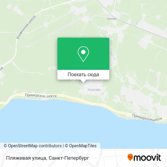 Карта Пляжевая улица