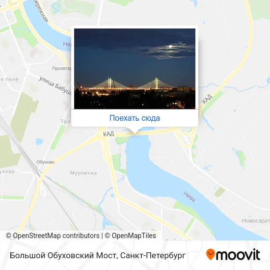 Карта Большой Обуховский Мост