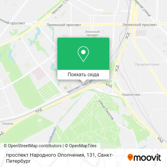 Карта проспект Народного Ополчения, 131