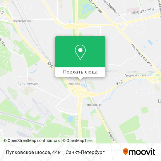 Карта Пулковское шоссе, 44к1