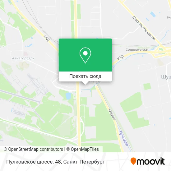 Карта Пулковское шоссе, 48