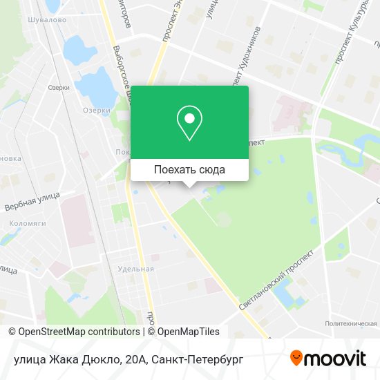 Карта улица Жака Дюкло, 20А