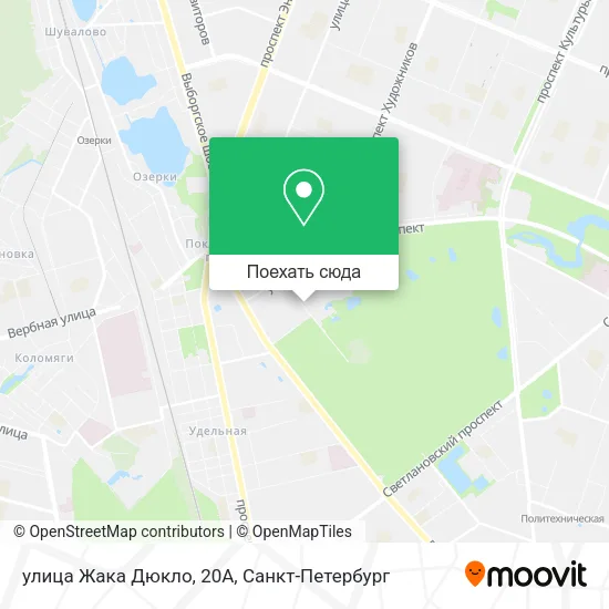 Карта улица Жака Дюкло, 20А