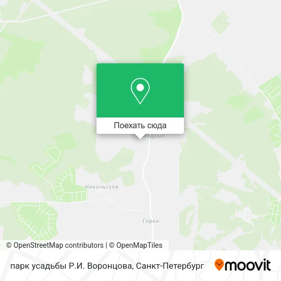 Карта парк усадьбы Р.И. Воронцова