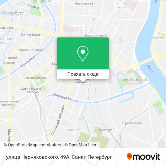 Карта улица Черняховского, 49А