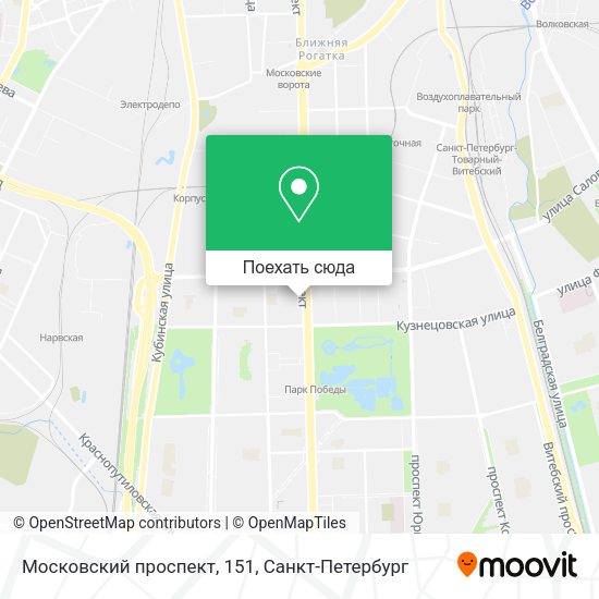 Карта Московский проспект, 151