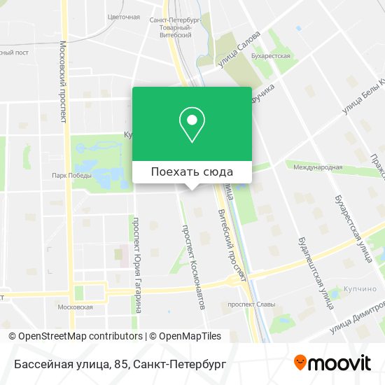 Карта Бассейная улица, 85