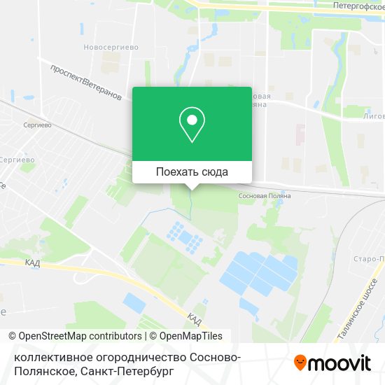 Карта коллективное огородничество Сосново-Полянское