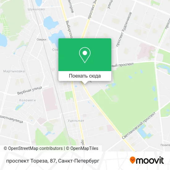 Карта проспект Тореза, 87