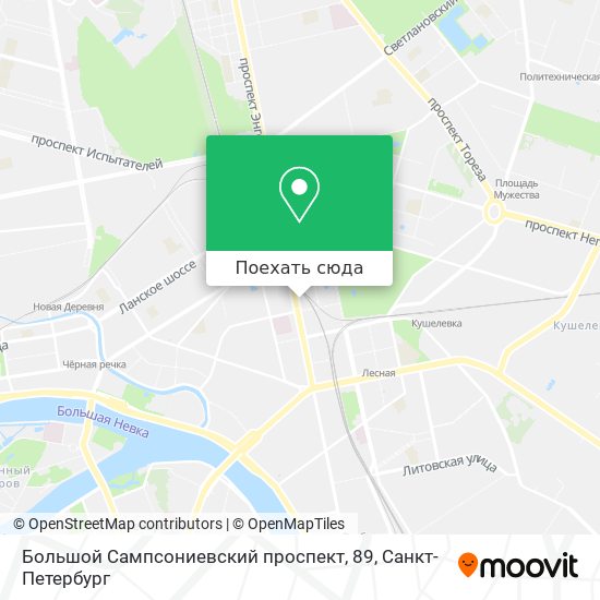 Карта Большой Сампсониевский проспект, 89