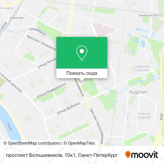 Карта проспект Большевиков, 10к1