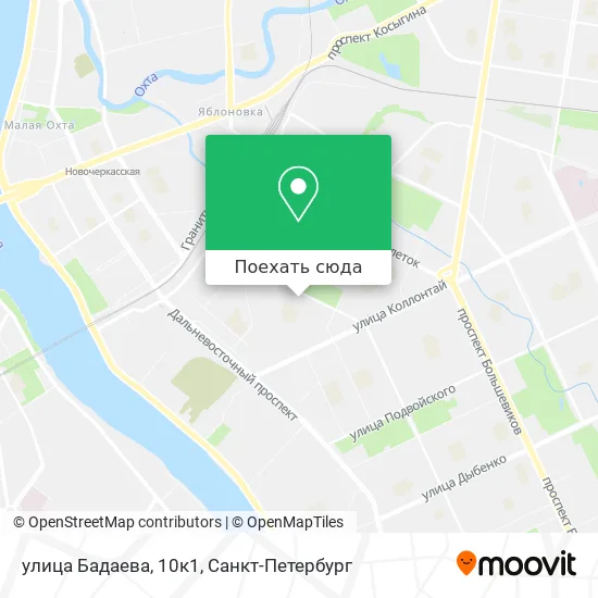 Карта улица Бадаева, 10к1