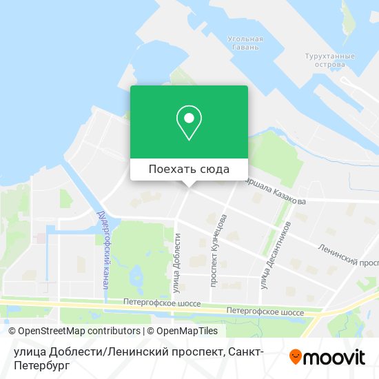 Карта улица Доблести / Ленинский проспект