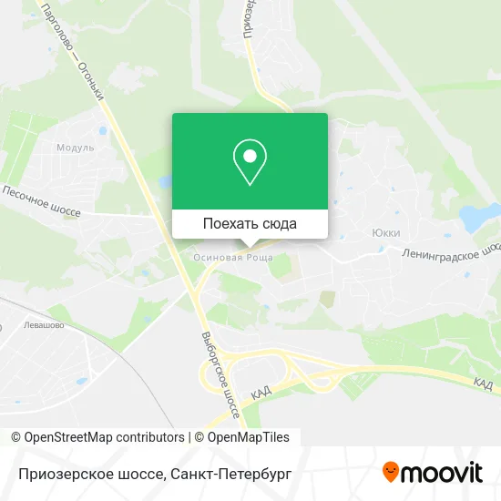 Карта Приозерское шоссе