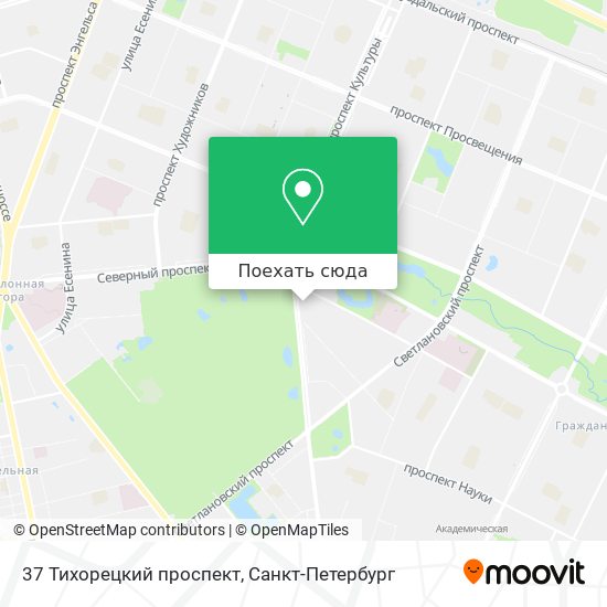 Карта 37 Тихорецкий проспект