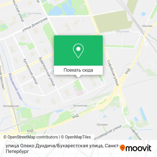 Карта улица Олеко Дундича / Бухарестская улица