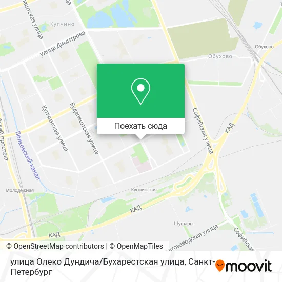 Карта улица Олеко Дундича / Бухарестская улица