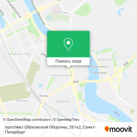 Карта проспект Обуховской Обороны, 261к2