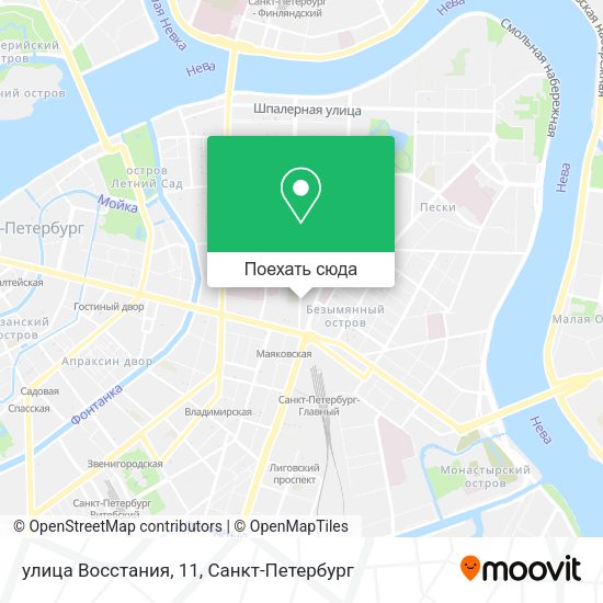 Карта улица Восстания, 11