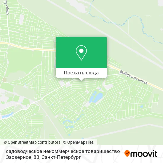 Карта садоводческое некоммерческое товарищество Заозерное, 83