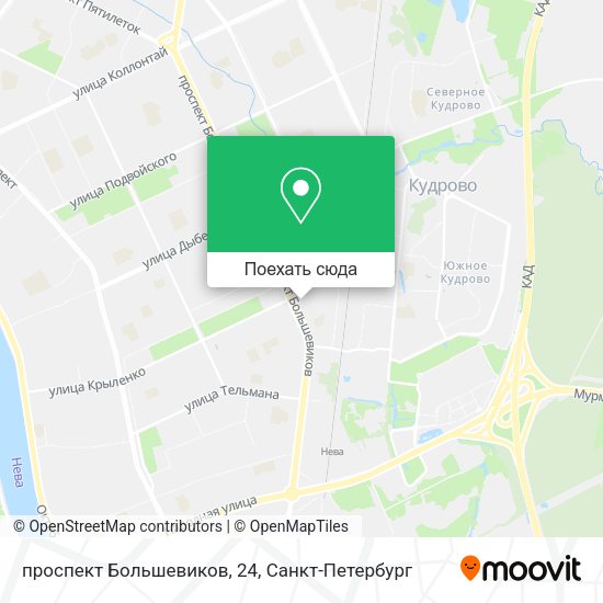 Карта проспект Большевиков, 24