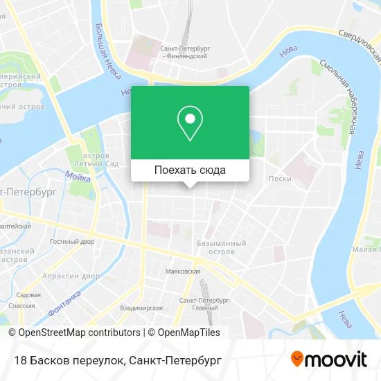 Карта 18 Басков переулок