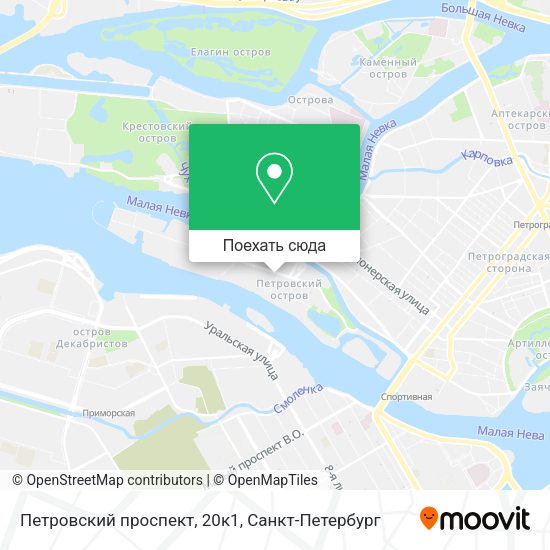 Карта Петровский проспект, 20к1