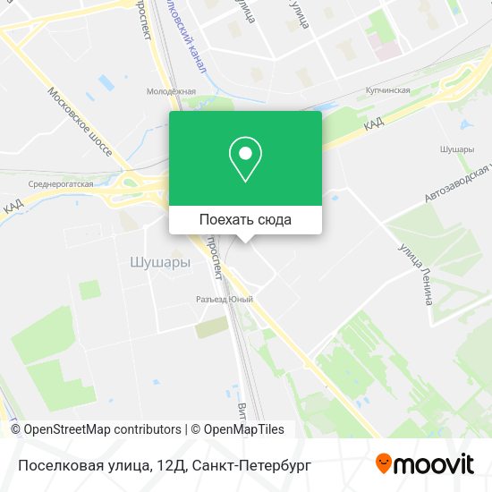 Карта Поселковая улица, 12Д
