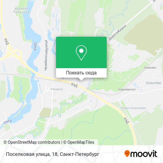 Карта Поселковая улица, 18